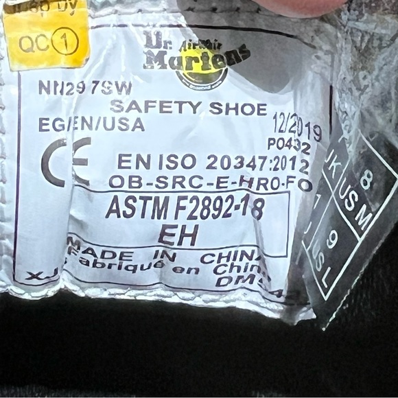 Dr. Martens Black Leather Maltby & Safety Shoes - Picture 11 of 11